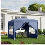 Outsunny Faltpavillon Pavillon 3x3m wasserabweisend UV Schutz 50+ Faltbar Partyzelt,