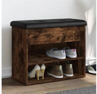 vidaXL Schuhschrank Schuhbank R&auml;uchereiche 62x32x50 cm Holzwerkstoff