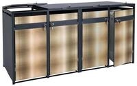 MCW M&uuml;lltonnenbox MCW-J82-4 (4 St), F&uuml;r 4 M&uuml;lltonnen mit 80 bis 240L