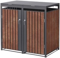 ML-DESIGN M&uuml;lltonnenbox M&uuml;llbox aus Stahl wetterfeste M&uuml;lltonnen Verkleidung