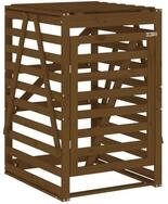 vidaXL M&uuml;lltonnenbox, M&uuml;lltonnenverkleidung Honigbraun 84x90x128,5 cm...