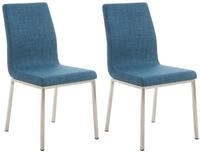 CLP Esszimmerstuhl Colmar Stoff (2er Set, 2 St), Edelstahlgestell