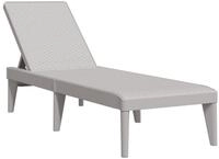 vidaXL Gartenliege Sonnenliege Grau 186x60x29 cm PP, 1 St.