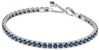 Pandora Tennisarmband Damen Tennis-Silber Funkelndes Blau