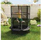 HOMCOM Kindertrampolin &Oslash;140 cm, mit Sicherheitsnetz, Randabdeckung, &Oslash; 140 cm,