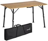 Skandika Campingtisch Tobro Bambus Klapptisch, Gartentisch, klappbar, faltbar,