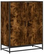 vidaXL Schuhregal Schuhschrank R&auml;uchereiche 75x38x97,5 cm Holzwerkstoff Metall,