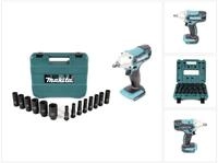 Makita Akku-Schlagschrauber DTW 190 Z 18 V 190 Nm + Steckschl&uuml;ssel Set - ohne...