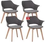 Albatros International Esszimmerstuhl Esszimmer St&uuml;hle 4 er Set AALBORG, Stuhl