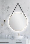 Talos LED-Lichtspiegel, rund, mit indirekter LED Beleuchtung, matt &Oslash; 80 cm