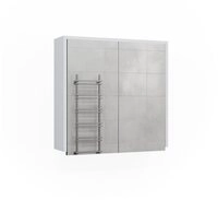 Vicco Badezimmerspiegelschrank Maltin, Wei&szlig;/Anthrazit/Wei&szlig;, 60 x 58 cm mit zwei