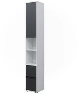 Vicco Hochschrank Maltin, Wei&szlig;/Wei&szlig;, 30.2 x 189 cm mit einer T&uuml;r und zwei