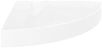 vidaXL Eckregal 25 x 25 x 38 cm Eck-Schweberegal Hochglanz-Wei&szlig; 25x25x3,8 cm...