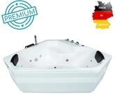 Basera&reg; Whirlpool-Badewanne PREMIUM Indoor Eck-Whirlpool Badewanne Capri 145 x...