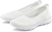 Sneaker Ballerinas LASCANA "Halbschuh, Slip-On-Sneaker", Damen, Gr. 36, wei&szlig;