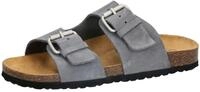 Pantolette LICO "Pantolette Bioline Juana", Damen, Gr. 36, grau, Leder, Schuhe