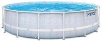 Intex Pool Set - Chevron (488x122cm), inkl. Filterpumpe, Sicherheitsleiter & Planen