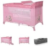 LORELLI Baby-Reisebett Moonlight 2 Ebenen, Wickelauflage, R&auml;der, Seiteneingang,