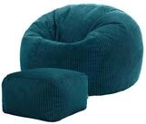 icon Sitzsack Erwachsene aus Cord &bdquo;Kingston&ldquo; mit Hocker (Spar-Set, 1 x...