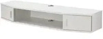 en.casa TV-Regal, &raquo;T&oslash;rring&laquo; mit 2 T&uuml;ren 110x30x17,5 cm Wei&szlig; wei&szlig;