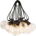 GLOBO LIGHTING LED-Lichterkette ALMAGA, Kette/10 Leuchtmittel/2700K/schwarz/Deko