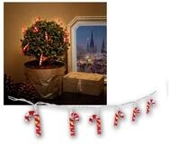 Goobay LED-Lichterkette 10er LED-Lichterkette "Zuckerstangen" warmwei&szlig;