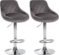 CLP Lazio Samt (Set, 2 St., 2er), Barstuhl 360&deg; drehbar