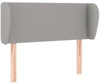 vidaXL Bett Kopfteil mit Ohren Hellgrau 93x23x78/88 cm Stoff (1-tlg)
