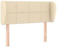 vidaXL Bett Kopfteil mit Ohren Creme 93x23x78/88 cm Stoff (1-tlg)