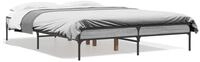 vidaXL Bettgestell, Bettrahmen Grau Sonoma 120x200 cm Holzwerkstoff und Metall