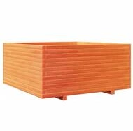 vidaXL Blumentopf Pflanzk&uuml;bel Wachsbraun 100x100x49,5 cm Massivholz Kiefer (1...