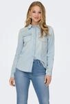 Jeansbluse ONLY "ONLALEXA L/S DNM SHIRT FS NOOS", Damen, Gr. M, blau (light blau