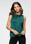 Blusentop LAURA SCOTT, Damen, Gr. 34, blau (petrol), Web, Obermaterial: 100%