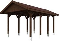 Skanholz Einzelcarport Wallgau, BxT: 380x600 cm, 215 cm Einfahrtsh&ouml;he, mit...