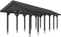 Skanholz Einzelcarport Wallgau, BxT: 380x900 cm, 215 cm Einfahrtsh&ouml;he, mit