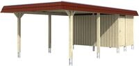 Skanholz Einzelcarport Wendland, BxT: 409x870 cm, 210 cm Einfahrtsh&ouml;he, mit