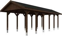 Skanholz Einzelcarport Wallgau, BxT: 380x900 cm, 215 cm Einfahrtsh&ouml;he, mit...