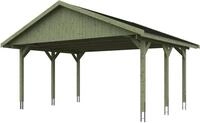 Skanholz Doppelcarport Wallgau, BxT: 620x500 cm, 215 cm Einfahrtsh&ouml;he, mit...