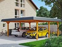 Skanholz Doppelcarport Wendland, BxT: 630x637 cm, 216 cm Einfahrtsh&ouml;he