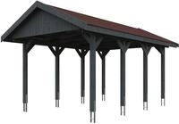 Skanholz Einzelcarport Wallgau, BxT: 380x600 cm, 215 cm Einfahrtsh&ouml;he, mit...