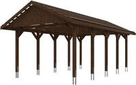 Skanholz Einzelcarport Wallgau, BxT: 430x750 cm, 215 cm Einfahrtsh&ouml;he, mit