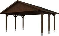 Skanholz Doppelcarport Wallgau, BxT: 620x500 cm, 215 cm Einfahrtsh&ouml;he, mit...