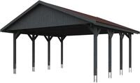Skanholz Doppelcarport Wallgau, BxT: 620x600 cm, 215 cm Einfahrtsh&ouml;he, mit...