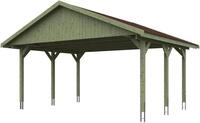 Skanholz Doppelcarport Wallgau, BxT: 620x500 cm, 215 cm Einfahrtsh&ouml;he, mit...