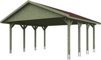 Skanholz Doppelcarport Wallgau, BxT: 620x600 cm, 215 cm Einfahrtsh&ouml;he, mit...