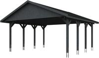 Skanholz Doppelcarport Wallgau, BxT: 620x600 cm, 215 cm Einfahrtsh&ouml;he, mit...