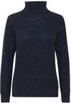 Strickfleece-Pullover OXMO "Strickpullover OXNanna", Damen, Gr. L, blau (total
