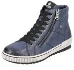 Remonte Schn&uuml;rboots, Plateau, Schn&uuml;rstiefelette, Boots in Crash-Optik blau 44 EU