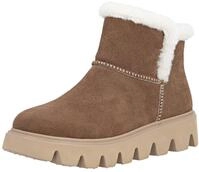 Winterboots RIEKER SPORT, Damen, Gr. 36, braun (braun, beige), Textil, Veloursleder,