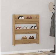 vidaXL Schuhschrank vidaXL Wand-Schuhregal Artisan-Eiche 80x18x90 cm...